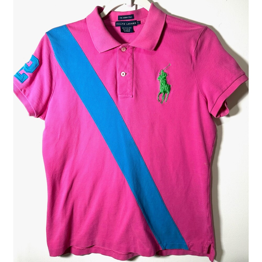 Unisex Pink/Blue/Green #2 Polo Ralph Lauren Shirt *Chief Keef type* Exclusive